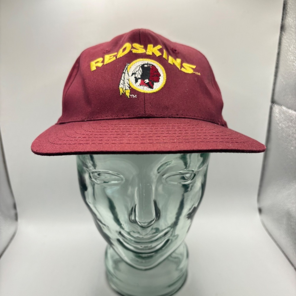 Vintage Washington Redskins NFL Snapback Hat AJD Cap Corp Burgundy Cotton Cap
